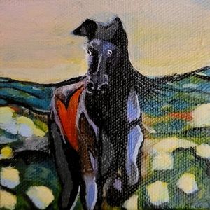 My hand painted acrylic horse painting.